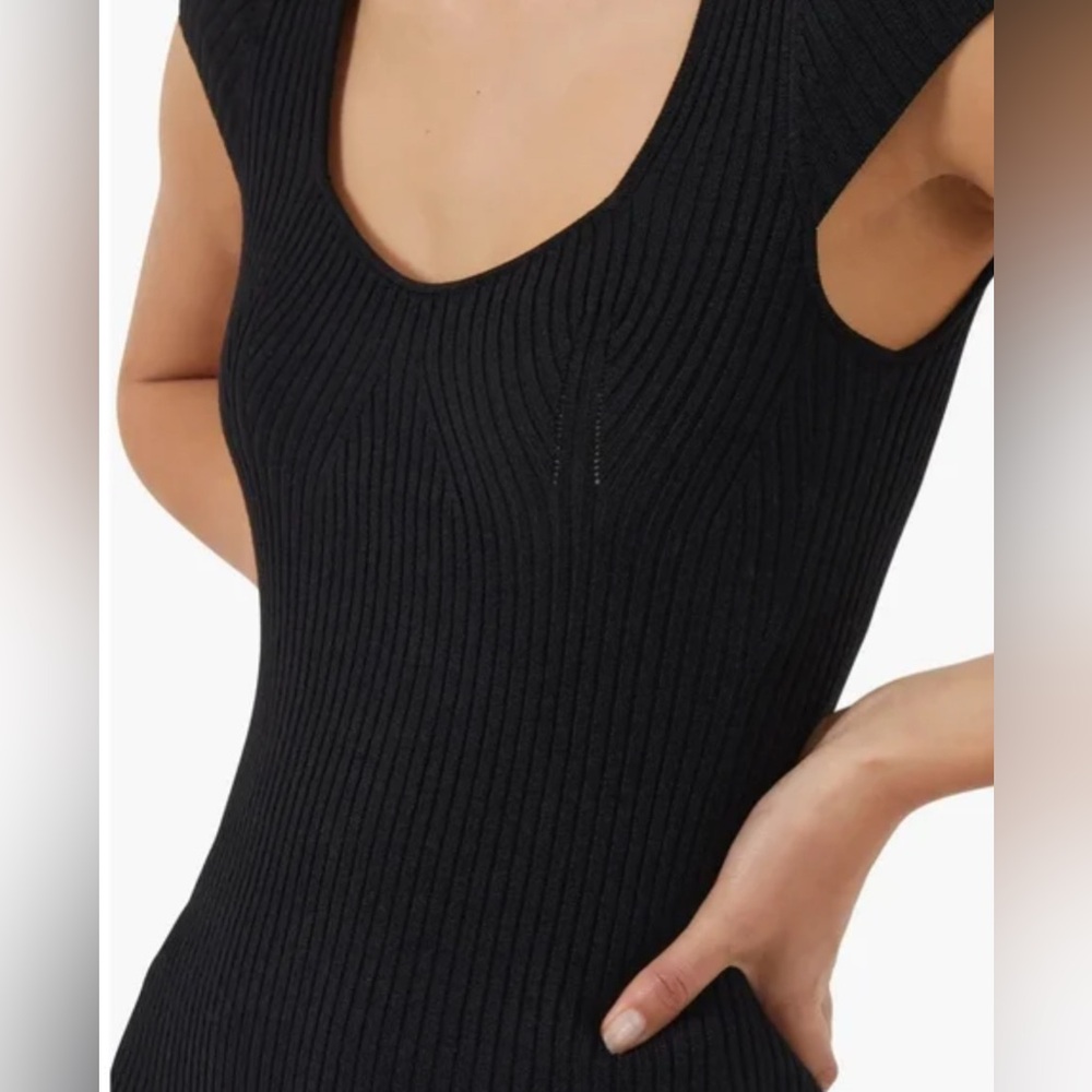 French Connection scoop neck ribbed Mini Dress
